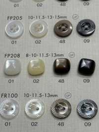 FP208 DAIYA BUTTONS زر بوليستر بمظهر الصدف (مربع)[أزرار] DAIYA BUTTON صور إضافية