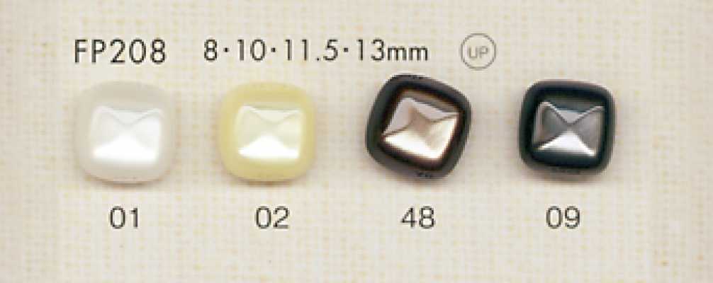 FP208 DAIYA BUTTONS زر بوليستر بمظهر الصدف (مربع)
