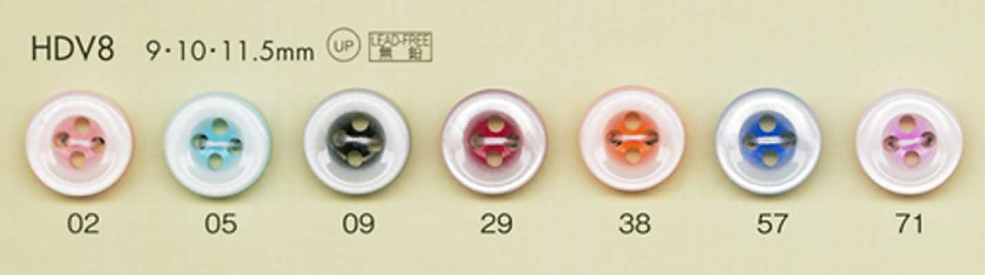 HDV8 DAIYA BUTTONS سلسلة HYPER DURABLE المقاومة للصدمات أزرار بوليستر شبيهة بالصدف