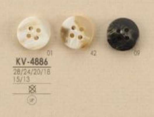 KV4886 زر بوليستر بأربعة فتحات على طراز بوفالو