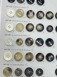 MY100 زر من راتنج البوليستر بنمط قرن الجاموس بأربعة ثقوب[Buttons] DAIYA BUTTON صور إضافية