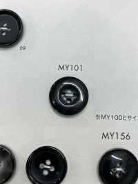 MY101 زر راتنج بوليستر على طراز Buffalo ذو 4 ثقوب[أزرار] DAIYA BUTTON صور إضافية