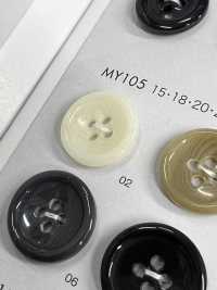 MY105 زر من راتنج البوليستر بأربع فتحات وحافة[أزرار] DAIYA BUTTON صور إضافية