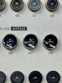 MYP242 زر بوليستر أنيق بلون ذهبي عتيق بأربع فتحات[Buttons] DAIYA BUTTON صور إضافية