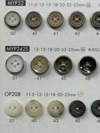MYP242S زر بوليستر فضي أنيق بأربع فتحات[أزرار] DAIYA BUTTON صور إضافية