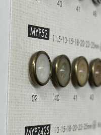 MYP52 زر من البوليستر بلون ذهبي عتيق أنيق بأربع فتحات[أزرار] DAIYA BUTTON صور إضافية