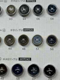 MYP52 زر من البوليستر بلون ذهبي عتيق أنيق بأربع فتحات[أزرار] DAIYA BUTTON صور إضافية