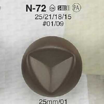 N72 زر بساق مربعة من راتنج النايلون