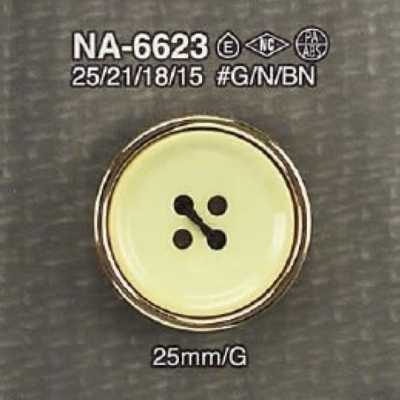 NA6623 زر ذو 4 ثقوب بفتحة أمامية مصنوع من راتنج نايلون/راتنج ABS