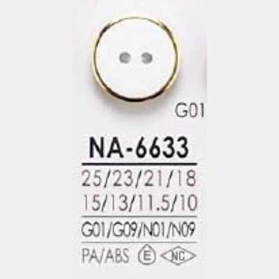 NA6633 زر بفتحة أمامية وثقبين من راتنج النايلون/راتنج ABS
