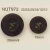 NUT972 زر بأربع فتحات بلون الجوز