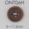 ONT06H زر كوروزو طبيعي ذو حافة بأربع فتحات