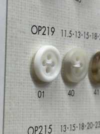 OP219 زر بوليستر متعدد الألوان بنمط قرن الجاموس بأربع فتحات[Buttons] DAIYA BUTTON صور إضافية