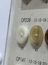 OP238 زر بوليستر بنمط قرن الجاموس مطفي بأربع فتحات[أزرار] DAIYA BUTTON صور إضافية