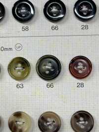 OP70 زر بوليستر أنيق بنمط قشرة السلحفاة بأربع فتحات[أزرار] DAIYA BUTTON صور إضافية