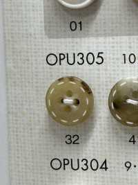 OPU305 زر بوليستر بنمط قوقعة السلحفاة بأربع فتحات بتصميم غرزة[أزرار] DAIYA BUTTON صور إضافية