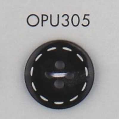 OPU305 زر بوليستر بنمط قوقعة السلحفاة بأربع فتحات بتصميم غرزة