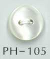 PH105 زر صدفي دائري ذو فتحتين