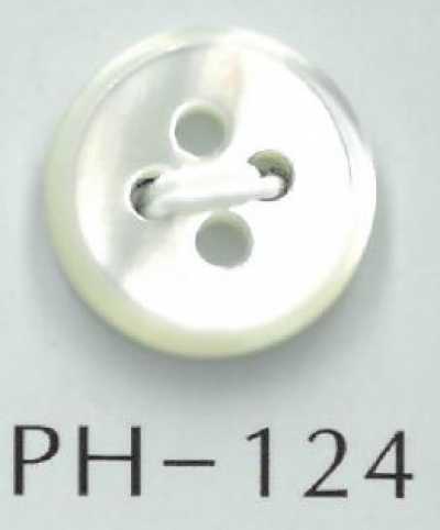 PH124 زر صدفي بأربعة ثقوب