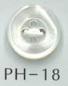 PH18 زر صدفة غاطس بأربع ثقوب