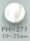 PH271 زر صدف دائري مع ساق معدنية