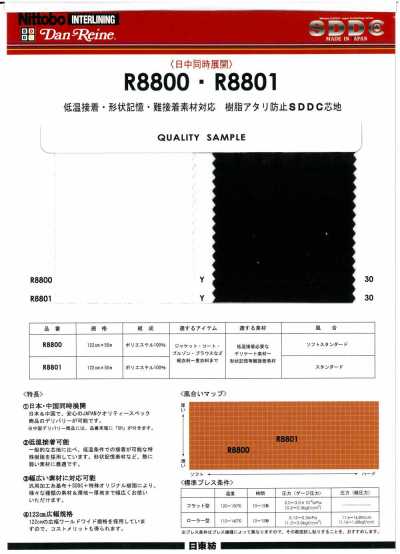 R8801 فازلين (قماش التقوية) قابل للانصهار بدرجة حرارة منخفضة، يحافظ على الشكل، متوافق مع المواد صعبة الالتصاق، SDDC براتنج مضاد للبهتان