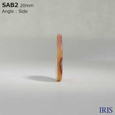 SAB2 زر لامع ذو فتحتين من صدف طبيعي[Buttons] IRIS صور إضافية