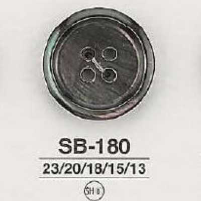 SB180 زر 4 ثقوب من صدفة عرق اللؤلؤ السوداء