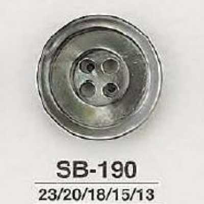 SB190 زر من صدف اللؤلؤ الأسود ذو 4 ثقوب