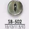 SB502 زر من صدف اللؤلؤ الأسود ذو فتحتين