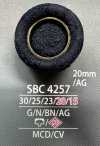 SBC4257 زر مغطى بغطاء حلقي وعمود مغلق مركب