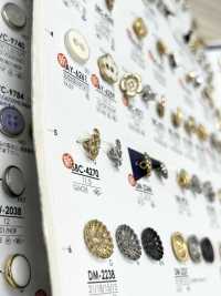 SBC4270 زر معدني بنقشة زهرة[Buttons] IRIS صور إضافية