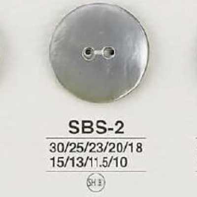 SBS2 زر ذو فتحتين من صدفة عرق اللؤلؤ السوداء