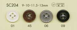SC204 DAIYA BUTTONS زر بوليستر بمظهر الصدف من سلسلة HYPER DURABLE المقاومة للصدمات