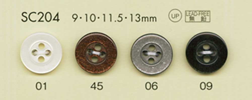 SC204 DAIYA BUTTONS زر بوليستر بمظهر الصدف من سلسلة HYPER DURABLE المقاومة للصدمات