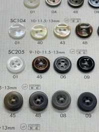 SC205 DAIYA BUTTONS سلسلة HYPER DURABLE مقاومة للصدمات زر بوليستر بمظهر الصدف[أزرار] DAIYA BUTTON صور إضافية