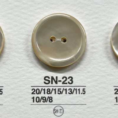 SN23 زر لامع ثنائي الفتحتين من مادة طبيعية Takase shell