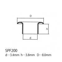 SPF200 حلقة معدنية مسطحة 8mm × 4.2mm[المثبتات الضاغطة والحلقات المعدنية] Morito (MORITO) صور إضافية