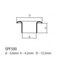 SPF500 حلقة مسطحة 12.5mm × 6.5mm[المثبتات الضاغطة والحلقات المعدنية] Morito (MORITO) صور إضافية