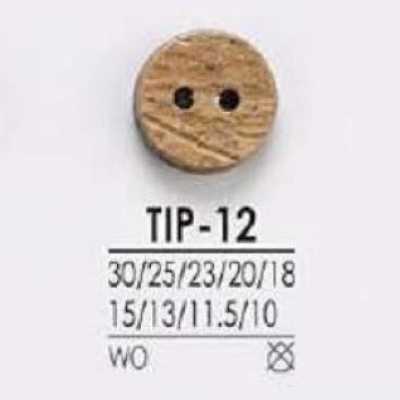 TIP12 زر خشبي ذو فتحتين للخياطة