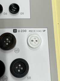 U230 [نمط قرن] زر بأربع فتحات، لامع، بحافة، مناسب للتلوين[Buttons] NITTO Button صور إضافية