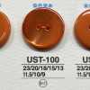 USB100 زر من صدفة عرق اللؤلؤ الطبيعي المصبوغ بالأسود، بفتحتين أماميتين، لامع