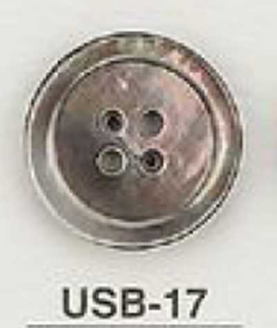 USB17 مادة طبيعية، مصبوغ، مصنوع من صدف عرق اللؤلؤ الأسود، بأربع ثقوب من الأمام، زر لامع[Buttons] IRIS صور إضافية