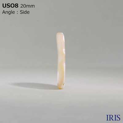 USO8 زر لامع ثنائي الفتحتين من صدف طبيعي مصبوغ[أزرار] IRIS صور إضافية