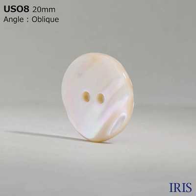 USO8 زر لامع ثنائي الفتحتين من صدف طبيعي مصبوغ[أزرار] IRIS صور إضافية