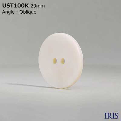 UST100K زر صدف طبيعي مصبوغ بفتحتين بلمسة مطفية[Buttons] IRIS صور إضافية