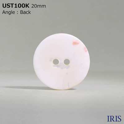 UST100K زر صدف طبيعي مصبوغ بفتحتين بلمسة مطفية[Buttons] IRIS صور إضافية