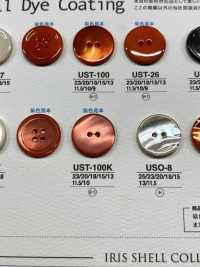 UST17K زر من الصدف الطبيعي المصبوغ ذو 4 ثقوب[أزرار] IRIS صور إضافية