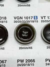 VGN1017 زر مسطح بمظهر قرن الجاموس[أزرار] IRIS صور إضافية