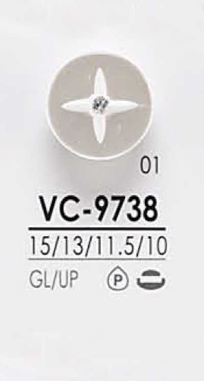 VC9738 زر بحجر كريستالي بنمط Pin Curl قابل للصبغ